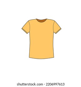 Yellow colour T-shirt vector design