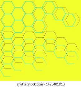 Yellow colourfull retro polygon background