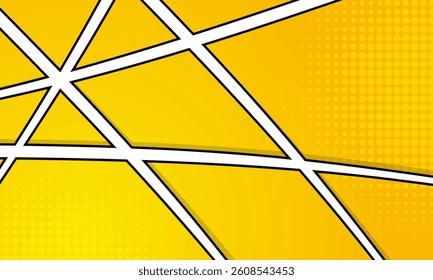 yellow comic abstract scene page background