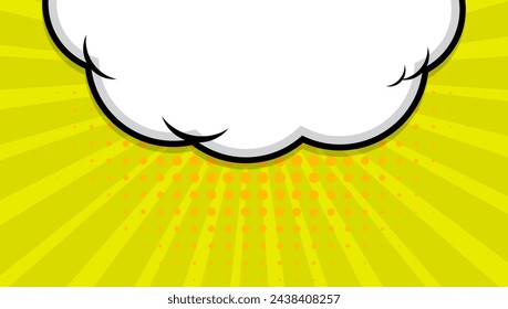 yellow comic background with cloud	