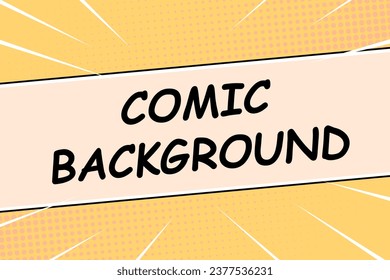 Fondo de cómic amarillo con puntos de semitono