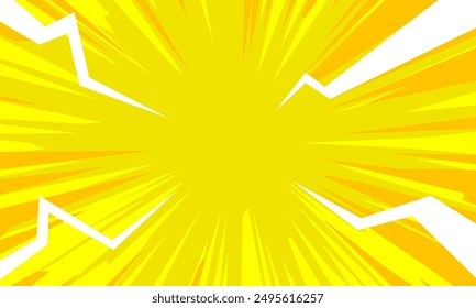 Yellow comic background with lighting effect