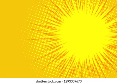 yellow comic background. Pop art retro vector illustration vintage kitsch