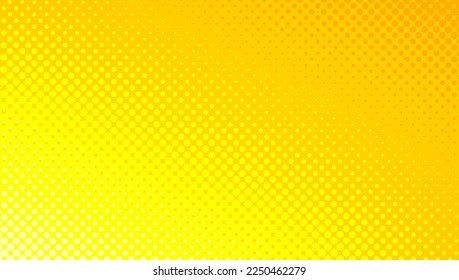 Yellow comic background with sun burst and dot halftone 