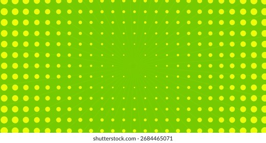 Yellow comic background with sun burst and dot halftone. eps 10