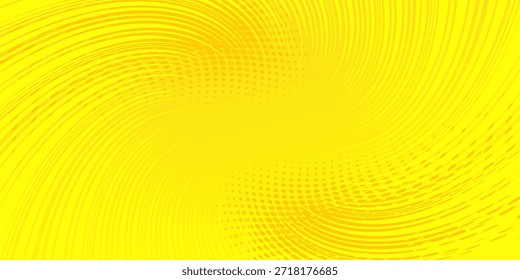 Fondo cómico amarillo con estallido de sol y punto medio tono
