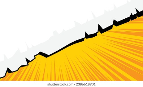 yellow comic background with torn paper	