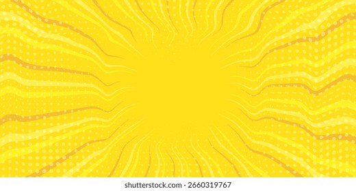 Fondo de cómic amarillo. Moderno arte pop creativo de fondo de estilo semitono naranja eps.10