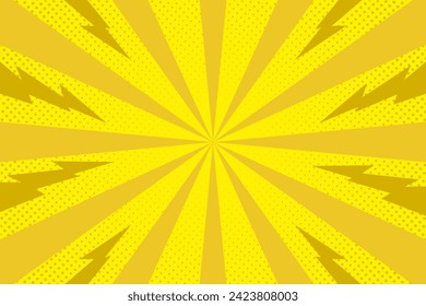 fondo vintage del libro de historietas amarillo flash pop art