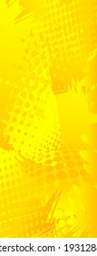 Yellow comic book style background, pop art superhero backdrop. Explosion cartoon illustration. Retro vector vintage style.