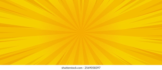 yellow comic burst background banner template posters, talk bubbles, papers