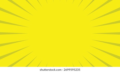 yellow comic burst background with blank space
