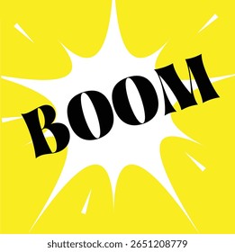 Yellow comic explosion bubble , blank starburst burst pop art speech shape template, cartoon explosion blast, retro style comic frame for text, design element isolated white backgrou