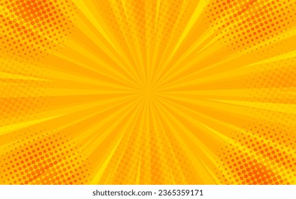  yellow comic pop art with dots halftone modern background