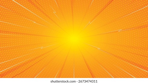 Yellow comic style vector illustration