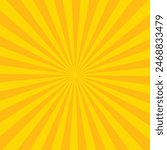 Yellow comic sunburst background. abstract sunburst brochure design template. sun rays cartoon illustration