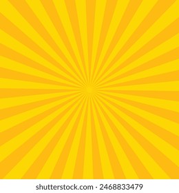 Yellow comic sunburst background. abstract sunburst brochure design template. sun rays cartoon illustration