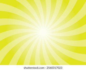 Yellow comic sunburst background. Abstract sunburst brochure design template.  Lemon lime yellow Sunshine background illustration. Sun rays cartoon illustration