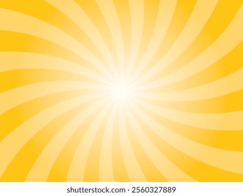 Yellow comic sunburst background. Abstract sunburst brochure design template.  Mikado yellow sunshine background illustration. Sun rays cartoon illustration
