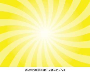 Yellow comic sunburst background. Abstract sunburst brochure design template. Sunshine background illustration. Sun rays cartoon illustration
