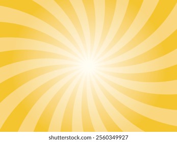 Yellow comic sunburst background. Abstract sunburst brochure design template. Saffron yellow color sunshine background illustration. Sun rays cartoon illustration