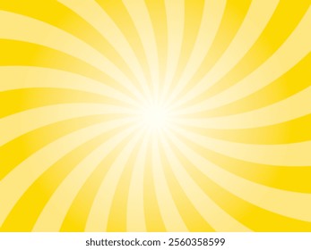 Yellow comic sunburst background. Abstract sunburst brochure design template. Sunshine background illustration. Sun rays cartoon illustration