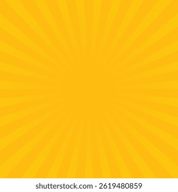 Yellow comic sunburst background. abstract sunburst brochure design template. sun rays cartoon illustration