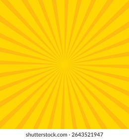 Yellow comic sunburst background. abstract sunburst brochure design template. sun rays cartoon illustration