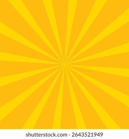 Yellow comic sunburst background. abstract sunburst brochure design template. sun rays cartoon illustration
