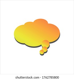 yellow comic tag.flat vector graphic in white background