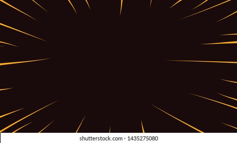 The yellow comic zoom line in black background.