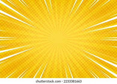 yellow comic zoom lines background