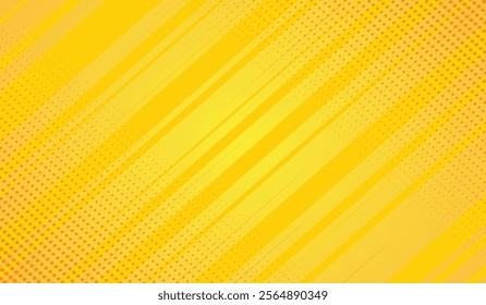 Yellow Comic Zoom Lines Background Vector Illustration eps10