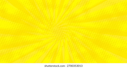 Gelbe komische Zoomlinien Hintergrund Vektorgrafik eps10