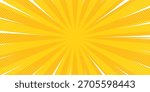 Yellow comics background with speed or explosion effect. Comic halftone gradation gradient. Simple polka dots pattern. Dynamic motion in manga. Radial anime speed lines. Zoom effect for books
