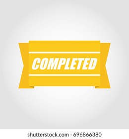 Yellow completed banner