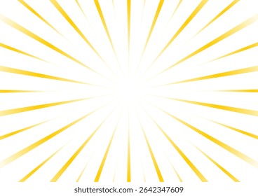 Ilustración vectorial de línea concentrada amarilla. El espacio en blanco en el medio es espacio de texto. El fondo blanco.
