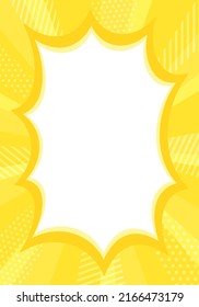 yellow concentrated lines and scream bubble.