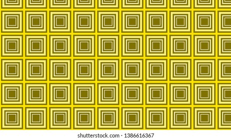 Yellow Concentric Squares Background Pattern Vector Graphic
