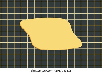 Yellow conceptual background design.  Horizontal and vertical line pattern with round polygon shape vector illustration 
