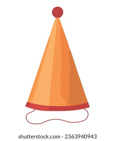 sombrero de cono amarillo sobre blanco