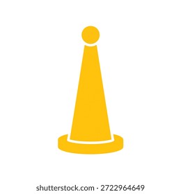 Icono de haz de luz en forma de cono amarillo que representa el foco o la proyección.