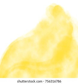 yellow cone shaped watercolor pattern with light and dark areas on white background, vector illustration