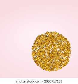 Fondo rosado del vector brillante del contenedor amarillo. Ilustración secuencial aislada. Papel tapiz de luz brillante dorada. El fondo de la fiesta de la lluvia.