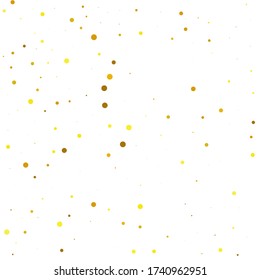 Yellow Confetti Explosion. Orange Round Xmas. Tiny Bubble Circle. Golden Falling Xmas. Gold Glitter Random. Texture Creative. Tiny Carnival Wedding. Birthday Explosion.