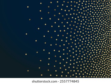 Yellow Confetti Festive Vector Black Background. Abstract Sequin Wallpaper. Golden Dust Golden Design. Rain Happy Card.