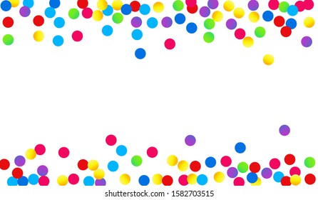 Yellow Confetti Top Banner. FallingFestive Rain Backdrop. Effect Illustration. White Rain Transparent Illustration. Dot Christmas Wallpaper.