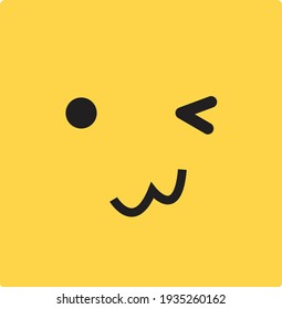 yellow confused cute face icon