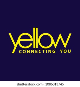 Yellow Connecting Technology logo template