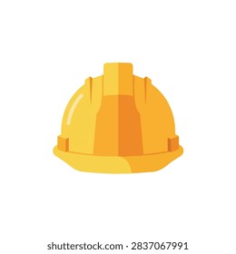 Yellow construction hard hat vector illustration isolated on white background